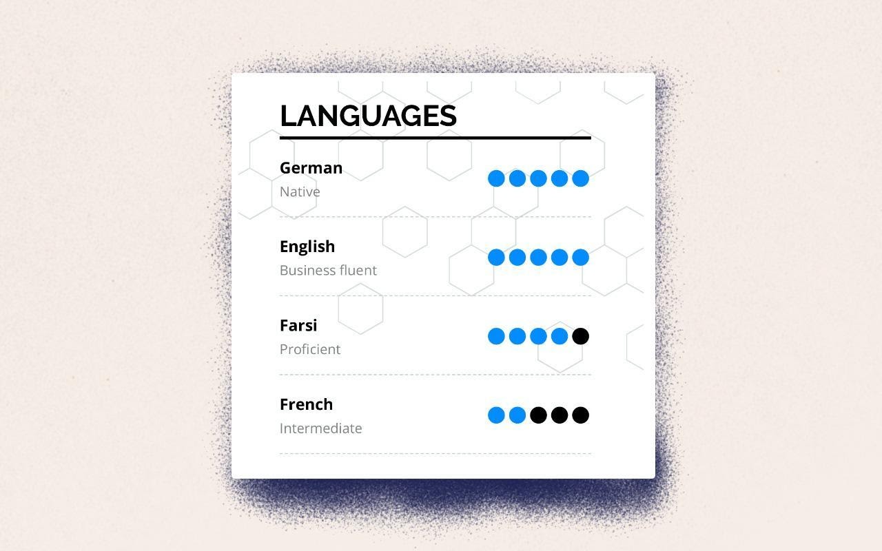 Enhancv Compétences linguistiques sur un CV : comment expliquer la connaissance et la maîtrise d’une langue resume language skills