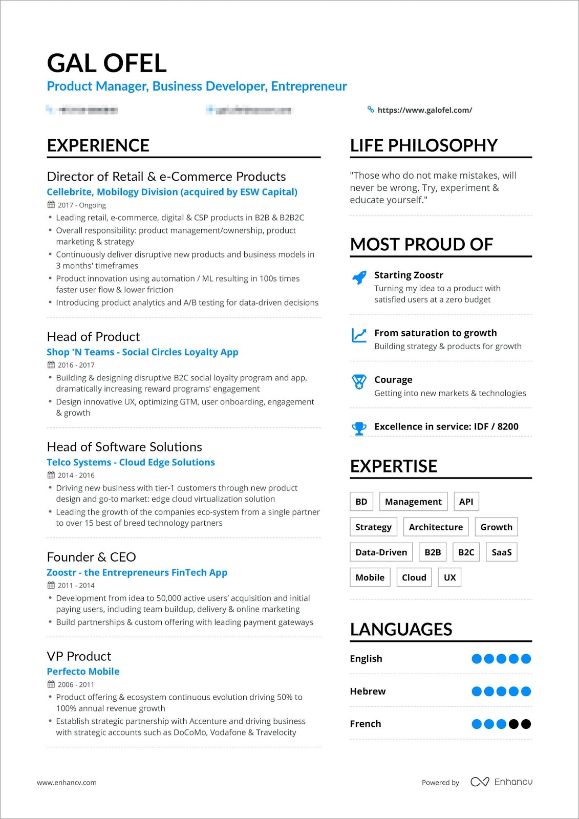 Enhancv CV d’une page : 3 exemples pour en illustrer l’impact one page resume