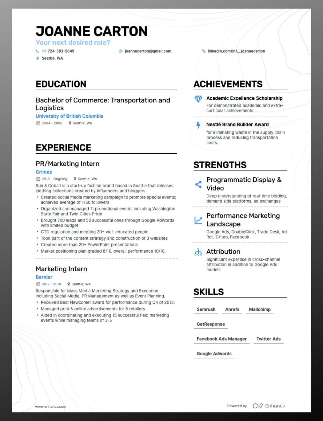 Enhancv A Guide To Types Of Resumes: Best Formats, Tips & Examples 