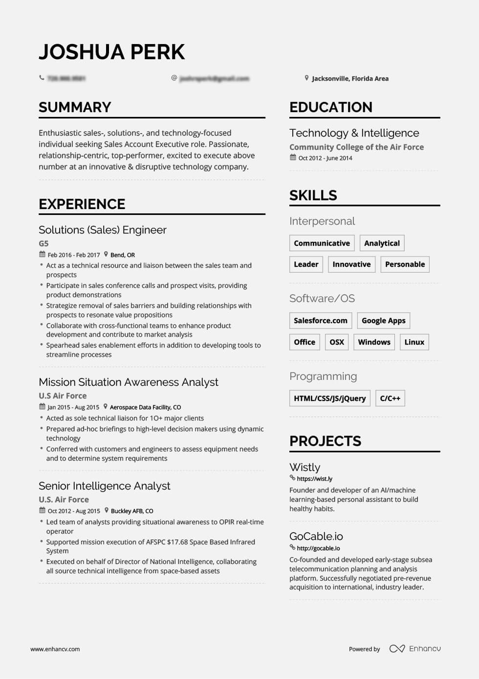 joshua resume