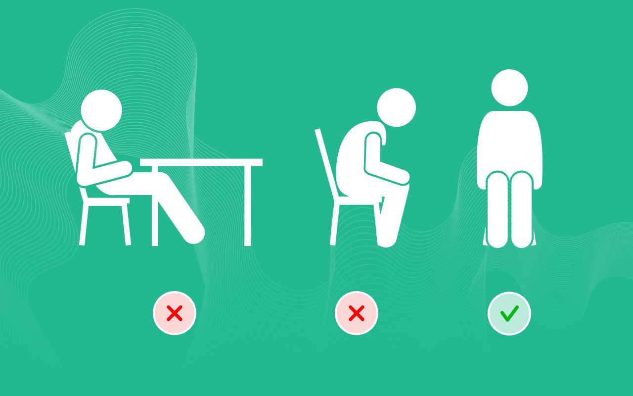 body language inteview slouching